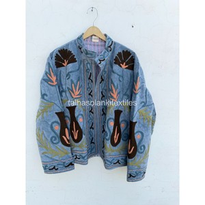 <b>Women</b> Suzani <b>Velvet</b> <b>Jacket</b> Handmade Floral Embroidery <b>Jacket</b> Boho Hippie <b>Jacket</b> Inside Cotton Iining <b>Jacket</b> Winter <b>Jacket</b> - Product Image 2