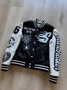 Veste universitaire chauffante personnalisée XLISE pour homme, automne, avec patch en chenille, lettres brodées, logo personnalisé, style baseball, streetwear - Product Image 5
