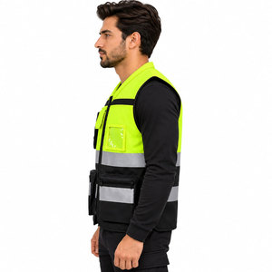 Chaleco de Seguridad Reflectante Amarillo de Alta Visibilidad para Hombres, Personalizado, de Alta Calidad, para Ingenieros de la Construcción, con Logotipo - Product Image 2