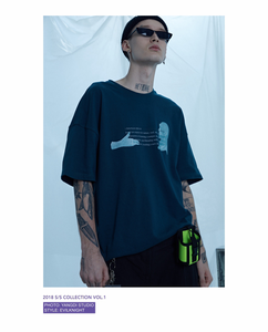 เสื้อยืดสไตล์อังกฤษ คุณภาพสูง ถักทออย่างดี แห้งเร็ว สีพื้น ทรงหลวม ไซส์ใหญ่ รับผลิตตามแบบ สกรีนโลโก้ได้ - Product Image 5