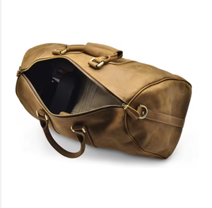 Sac de voyage vintage en cuir Crazy Horse pour homme, grande capacité, avec fermeture éclair, sac à main, sac bandoulière, usage professionnel, vente en gros, personnalisable - Product Image 2