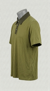 เสื้อโปโลผ้าโพลีเอสเตอร์ถักเนื้อแน่นสำหรับผู้ชาย สกรีนโลโก้ได้ แขนสั้น ระบายอากาศ แห้งเร็ว เหมาะสำหรับใส่ทำงานลำลอง ชุดยูนิฟอร์มกอล์ฟ รับผลิตแบบ OEM - Product Image 4