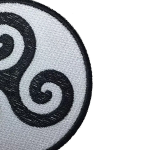 High Quality Handmade Custom Embroidered Twill Fabric Name Badge Applique Clothing Embroidery Patch Custom Colors <b>Designs</b> - Product Image 4