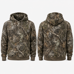 Sweat à capuche camouflage MEGAMAPLE pour homme, manches longues, imprimé, vêtement de chasse, respirant, logo frontal, pour adultes, automne - Product Image 1