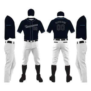 Custom Baseball Uniform Set Team Jersey Sports Kit Short Sleeve Batting <b>Top</b> and Pants <b>for</b> <b>Club</b> Training - Product Image 2