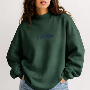 Sweat-shirt ample pour femme, col rond, broderie tie-dye, coton mélangé, streetwear, pull à manches longues, confortable - Product Image 1