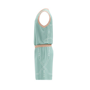 Uniforme de Baloncesto sin Mangas con Cuello en V, Transpirable, con Estampado Geométrico Sublimado, que Absorbe la Humedad - Product Image 5