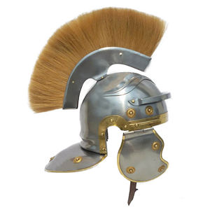 Casco de centurión romano con armadura medieval de penacho dorado, casco de Caballero de soldado romano para recreación de Cosplay y exhibición de coleccionistas - Product Image 6