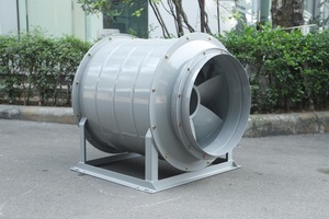 พัดลมแบบแกนหมุนไดเร็คไดรฟ์สำหรับเพิ่มแรงดันในช่องบันได รุ่น APL-7-6.5D พร้อมฐานโครงเหล็ก SS400 ผลิตในเวียดนาม - Product Image 3