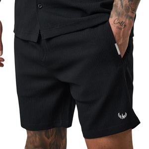 <b>Mens</b> <b>Black</b> Woven Casual <b>Shorts</b> Athletic Gym Training Running Sportswear Lightweight Breathable Summer Activewear Comfortable Fit - Product Image 3