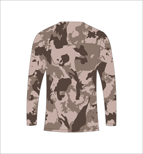 T-shirt de sport à manches longues camouflage sable respirant pour l'entraînement et la performance - Product Image 5