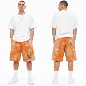 Men's Tie Dye Drawstring <b>Shorts</b> Breathable Knitted Casual <b>Jogger</b> <b>Short</b> for Summer Streetwear - Product Image 4