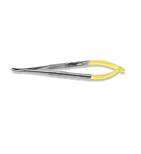 Pinza Portaagujas Micro Castroviejo, Punta Curva y Recta, Instrumento Quirúrgico Oftálmico y Dental - Product Image 2