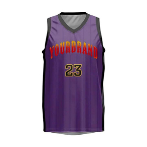 Ensemble d'uniformes de basket-ball d'été personnalisés, élégants, réversibles, respirants, à séchage rapide, 100% polyester - Product Image 4
