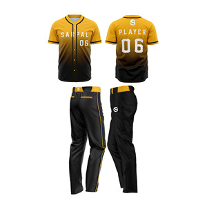 Maillot de baseball personnalisé le plus vendu, haute qualité, deux boutons, manches courtes, broderie unie, respirant, sublimation personnalisée - Product Image 4