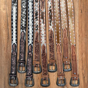 Personnalisation Nouveau Produit populaire Tendance Confortable Mode Ceinture en cuir usinée à la main pour unisexe Ceintures à boucle ardillon en cuir de vachette pour jean - Product Image 4