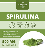 Les capsules de spiruline stimulent l'énergie et l'immunité soutient la gestion du poids Fabricant Approvisionnement direct Marque privée disponible