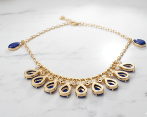 Elegante Collar de Perlas Naturales y Lapislázuli 2025, Plata de Ley 925, Chapado en Oro de 18K, Diseños de Joyería para Boda, Collar para Mujer de 16 Pulgadas - Product Image 4