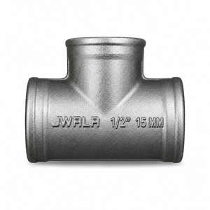 Raccord en T fileté femelle en acier inoxydable 316 robuste de 1/2 pouce (15 mm) résistant à la corrosion, connecteur à trois voies pour fluides chimiques - Product Image 3