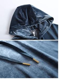 OEM Services 2026 Latest Custom Wholesale Bulk Order Velvet <b>Velour</b> Pullover Good Quality Men Embroidered Oversized Hoodies - Product Image 2