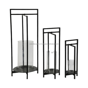 Lanterne porte-bougie moderne en métal et bambou, élégante décoration d'intérieur pour la Saint-Valentin, fabriquée par Zahid Exports - Product Image 1