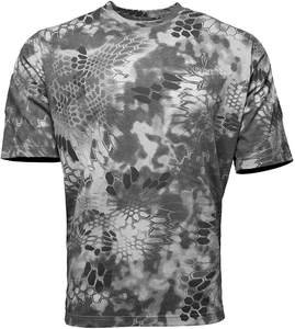 T-shirt de performance numérique pour homme 100 % coton col rond écologique respirant toile style tactique extérieur personnalisé - Product Image 3