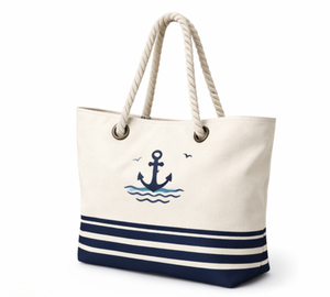 Sac de plage en toile de coton 12 oz avec logo personnalisé, poignées en corde, couleurs personnalisées, sacs en calicot - Product Image 3