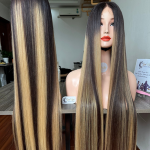 Venta al por mayor al por menor de alta calidad 200% densidad 2x6 cierre para Ombre luz Piano Color pelucas 100% extensiones de cabello humano onda Natural - Product Image 1