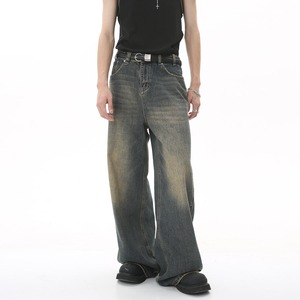 Wholesale New Fashion <b>Overalls</b> Trousers Denim Suspenders Black Dungaree Jeans Stylish Loose Fit Eco-Friendly Straight for <b>Men</b> - Product Image 4