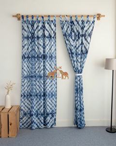 Magnifiques rideaux en coton faits à la main, style indien moderne, tie-dye, impression personnalisée pour salons - Product Image 2