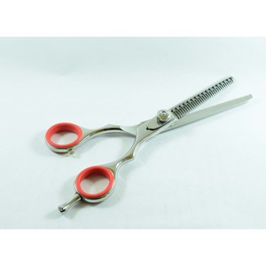 Professional <b>Barber</b> Salon Scissors with Stainless Steel <b>Blades</b> Sharp Tip Right-Handed Short Handle 32 Teeth for Hair Thinning - Product Image 3