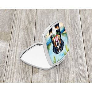 Bernese Mountain Dog Luau compacto viaje maquillaje espejo mujeres niñas bolsillo plegable mano decorativo regalo conveniente maquillaje - Product Image 2