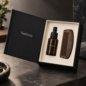 กล่องหนังสือแม่เหล็ก SunGene สีดำ สำหรับน้ำมันใส่เคราและหวีจัดแต่งทรง - Product Image 1