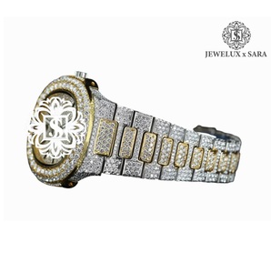 Reloj de Movimiento Automático con Diamantes de Moissanita VVS Helados de Lujo, Suministro Directo de Fábrica, Disponible a un Precio Accesible - Product Image 1