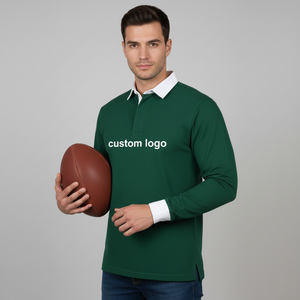 Maillot de rugby personnalisé à manches longues en coton, maillot de football pour hommes et femmes, chemise d'entraînement de rugby unisexe, chemises à boutons - Product Image 6