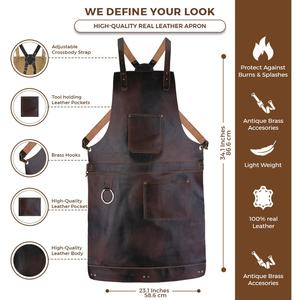 Adult Size Adjustable Fashion Adult Bibs <b>Cross</b> <b>Back</b> <b>Apron</b> With Pockets Quality Best LPN-0024 - Product Image 3