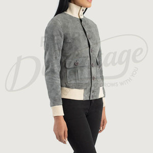 Women's <b>Jackets</b> Modern Style <b>Suede</b> Leather <b>Jacket</b> Lightweight Slim Fit Outerwear Wholesale Women Genuine <b>Suede</b> Leather <b>Jacket</b> - Product Image 2