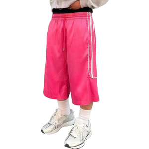 Custom Trousers Homme Unisex Nylon Polyester Side Stripe Oversized Baggy Summer Jogger Sweat Shorts For Men's - Product Image 6
