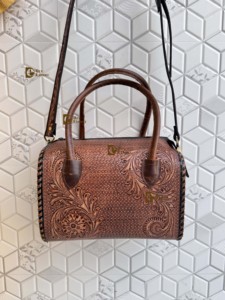 2026 Unique Designer Hand Tooled Carving Leather Speedy Handbag Gypsy <b>Boho</b> Shoulder Handmade Stylish Women's Shoulder <b>Bag</b> - Product Image 5