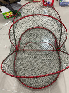 Cage de pêche au homard pliable en acier galvanisé, monofilament PE, haute résistance, double nœud, longue durée, résistante à l'abrasion - Product Image 4