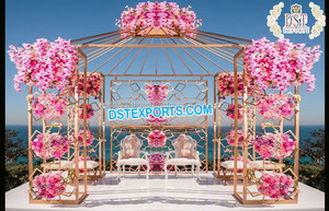 Stylish Mirror Mandap for Outdoor Weddings Modern Mirror Mandap for Indian Wedding Classy Mirror Wedding Mandap Decor LONDON - Product Image 6