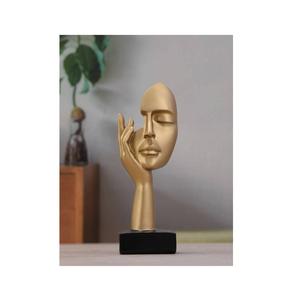 Sculpture en métal en forme de visage, design spécial, collection d'art, statue en aluminium - Product Image 3