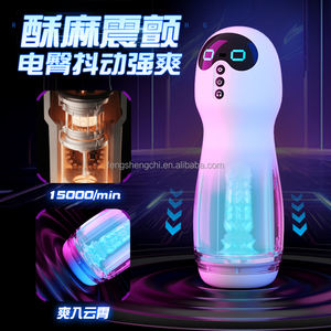 3D realistico Silicone elettrico maschio masturbatore 10-velocità vibrazione 5-frequenza di aspirazione gola profonda tasca Design manuale - Product Image 2