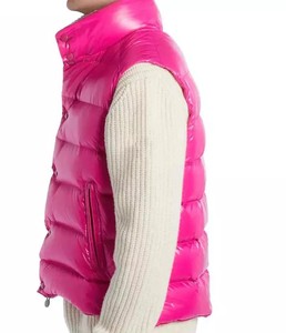 Gilet d'hiver matelassé léger sans manches, coupe-vent et résistant à l'eau, personnalisable OEM, fournisseur en gros - Product Image 2
