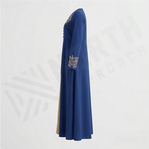 Abaya moderne à ouverture frontale, nouveau design, ensemble 2 pièces avec hijab, robe de prière musulmane pour femme, couleur personnalisable - Product Image 3