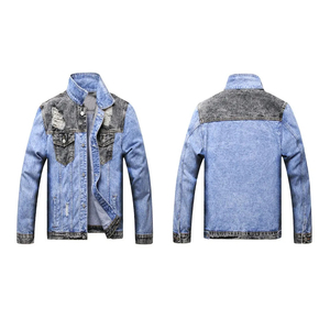 Customizable <b>Men</b> <b>Denim</b> <b>Jacket</b> With Cotton Filling Vintage Washed Breathable Fabric Factory Wholesale Oem Odm Soft Comfortable - Product Image 2