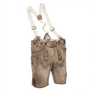 Genuine Suede <b>Leather</b> <b>Short</b> Lederhosen <b>Men</b> Bavarian Outfit Oktoberfest Costume Oktoberfest Trachten - Product Image 1