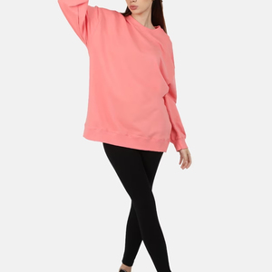 Sudadera Oversize para Mujer, de Alta Calidad, Algodón Grueso, Corte Holgado, Cuello Redondo, Manga Larga, Estilo Casual Urbano - Product Image 3