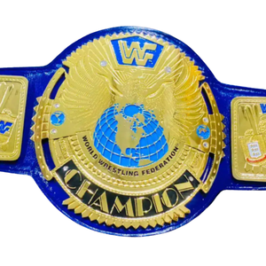 Ceinture de champion du monde WWF - Ceinture de sport bleue personnalisable avec détails dorés - Article de collection haut de gamme pour les fans de lutte - Product Image 2