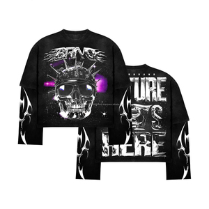 Camiseta Vintage de Algodón 100% Lavado al Ácido de 230 g/m² OEM, Camiseta Holgada de Manga Corta con Hombros Caídos, Unisex, Oversize - Product Image 1